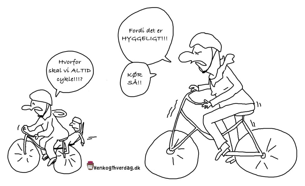 Skide hyggeligt at cykle
